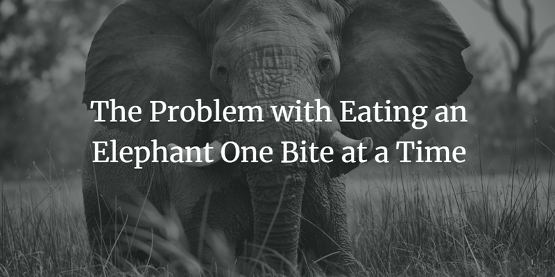 The Problem with Eating an Elephant One Bite at a Time